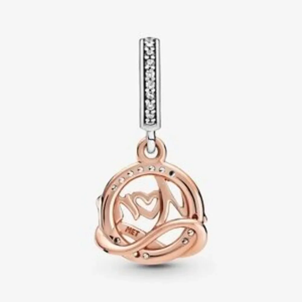 Rose Gold and Silver Mom Charm